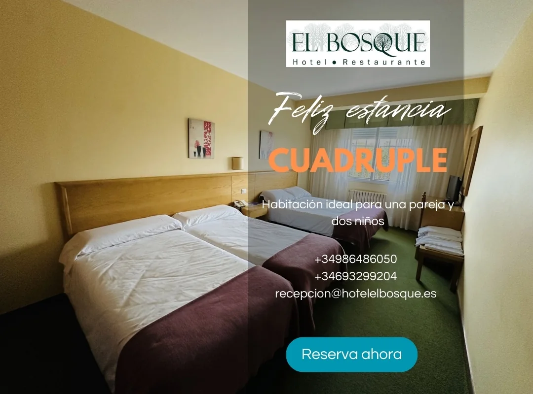 Fotografía oficial de la habitación cuádruple de El Bosque